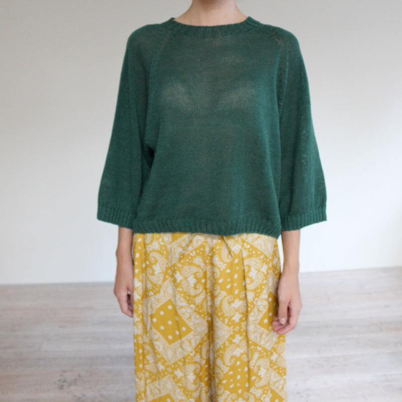 Sarahwear - Pull en Maille de Lin - Vert