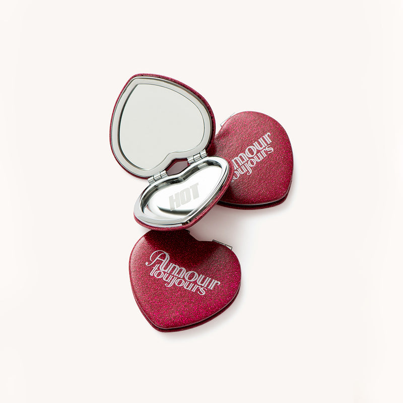 Carne Bollente - Miroir de poche Love Forever  - Rouge