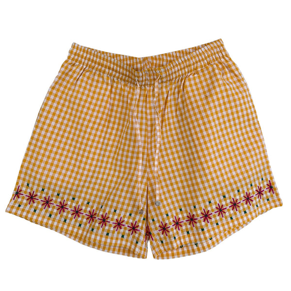 Harago - Short brodé - Jaune