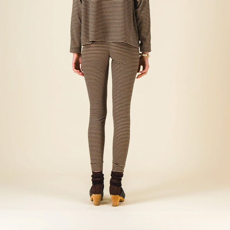 Sixsoeurs - Legging Pimprenelle - Marron & Doré