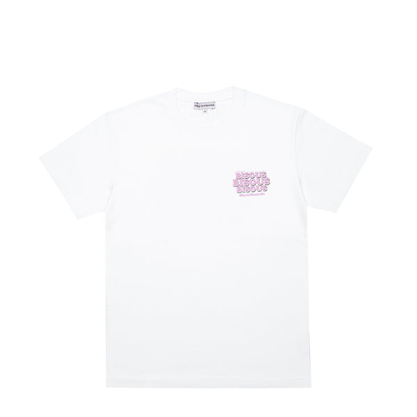 Bisous Skateboard - T-Shirt SS Grease - Blanc