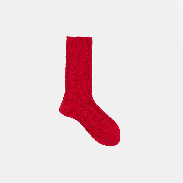 Babaco - Chaussettes Cable - Rouge