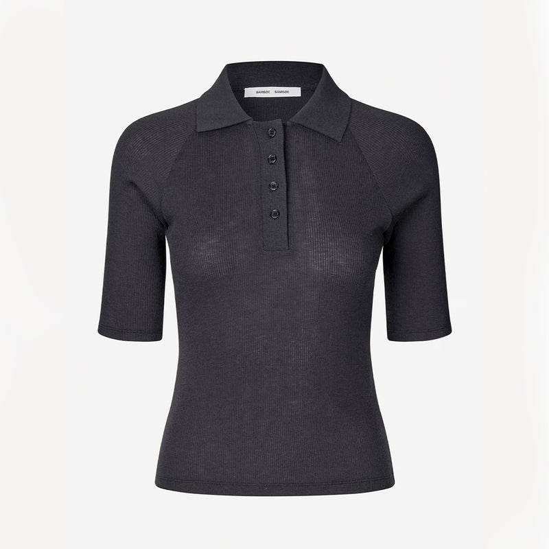 Samsoe Samsoe - Polo Sasonnet - Charcoal Art