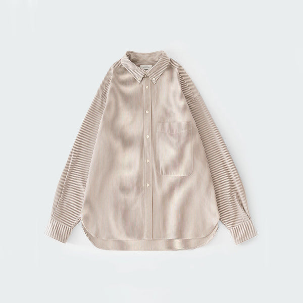 Studio Nicholson x Beams Plus - Chemise Lisa Oxford - Marron