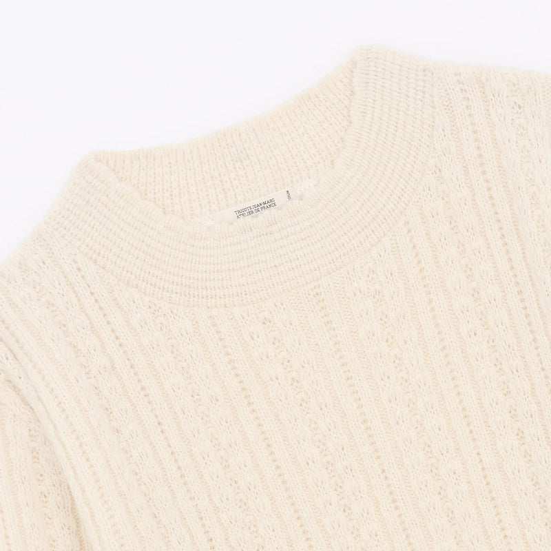 Tricots Jean Marc - Pull Meline Col Rond - Ecru