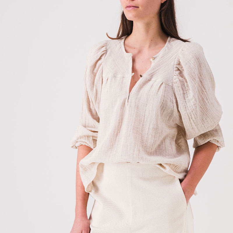 SIXSOEURS - Blouse Hael - Beige