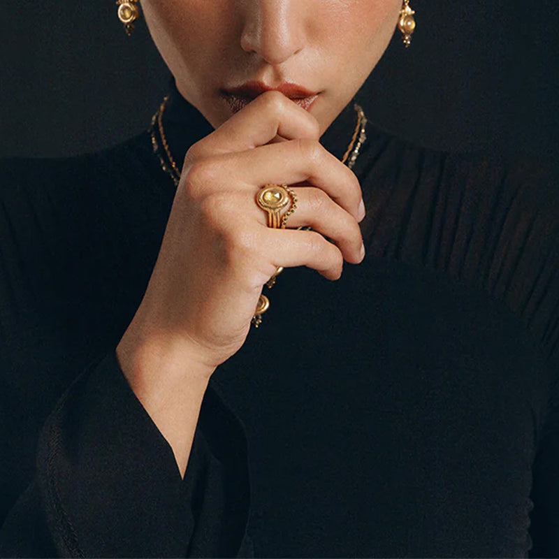 LA2L - Bague Rhoda Strass - Vert