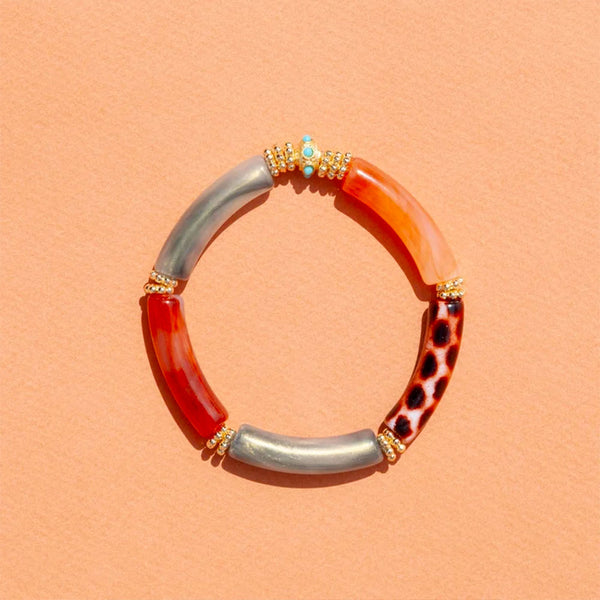 Juhu - Bracelet Juhu - Gris, Léo & Orange