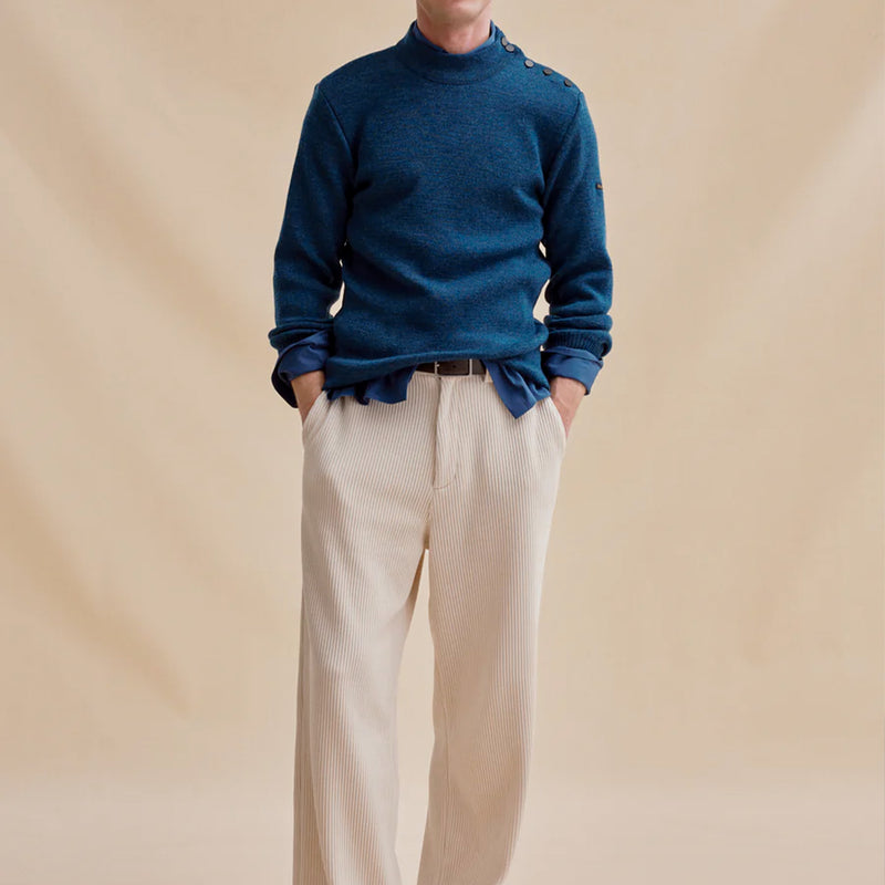Le Minor - Pull Marin - Bleu Denim