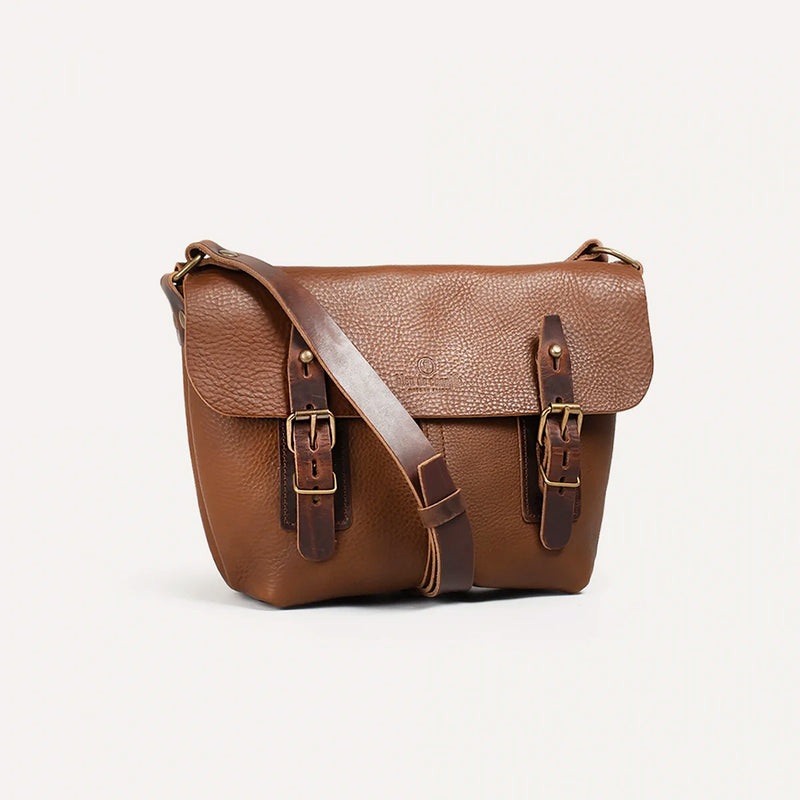Bleu de Chauffe -  Sac Besace Louis - Brun Ambré