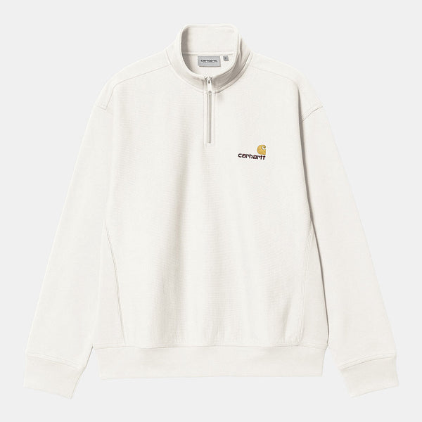 Carhartt WIP - Half Zip American Script Sweatshirt - Blanc
