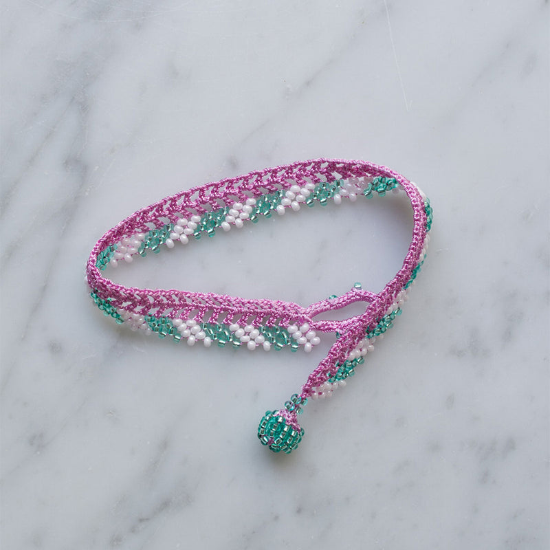 Ottomania - Bracelet crochet Stripes - Rose