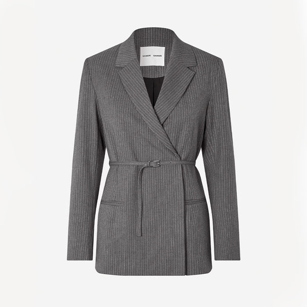 Samsoe Samsoe - Veste Ceinture Salot - Dark Gull Gray