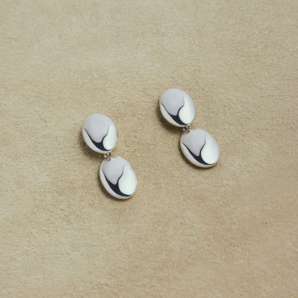 Ragbag - Boucles d'oreilles Oval Emberly - Silver