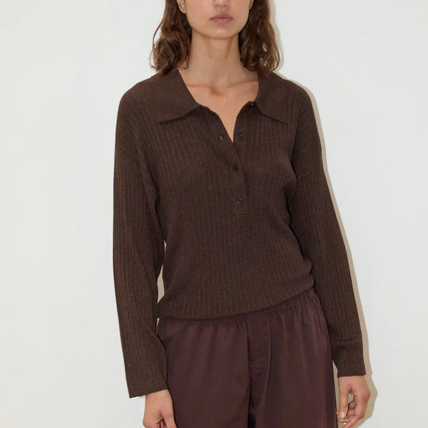 Deiji Studio - Polo Knit - Dark Almond