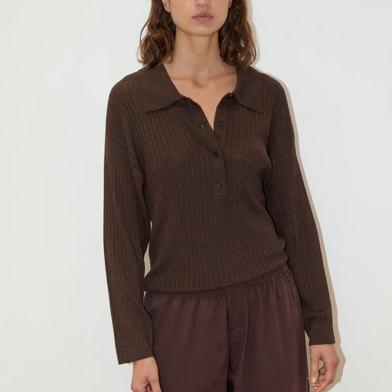 Deiji Studio - Polo Knit - Dark Almond