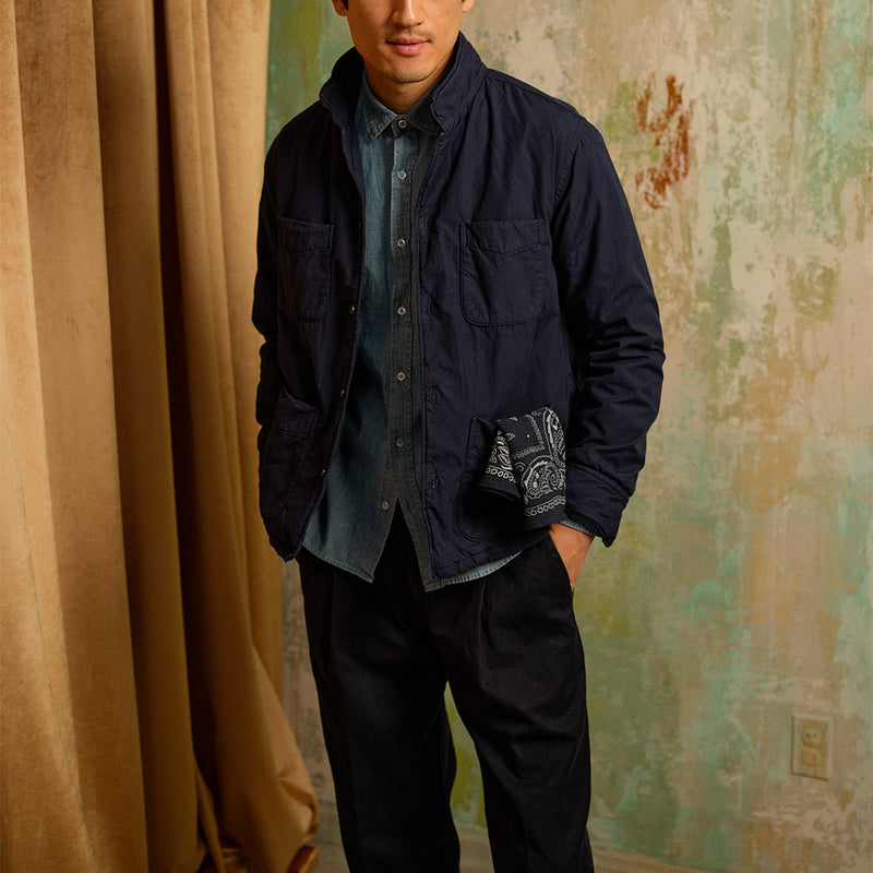 Save Khaki United - Veste Poplin Camp - Marine