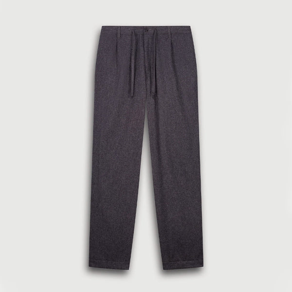Hartford - Pantalon Tanker Flanelle Rayé - Gris