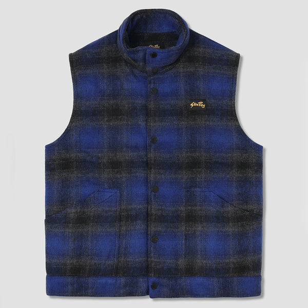 Stan Ray - Manteau Down Plaid - Bleu