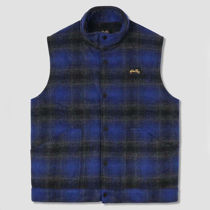 Stan Ray - Manteau Down Plaid - Bleu