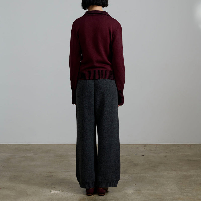 Carlota Cahis - Pull Mustang - Bordeaux