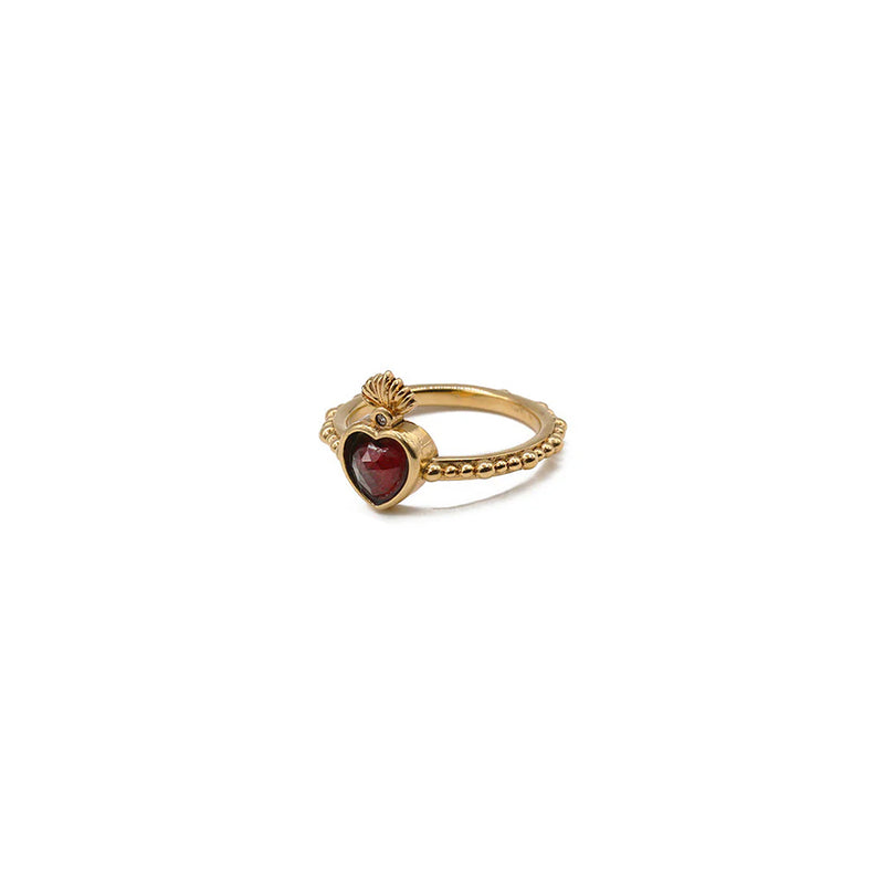 LA2L - Bague Sacha Coeur - Grenat