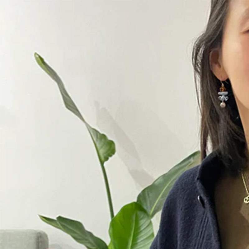 Project Bon - Boucles d'oreilles Noor - Bleu