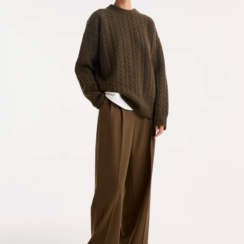 Rohe - Pull Maille Torsadée - Forêt