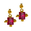 Sofia Rocha - Ausence earrings - Gold & Fuschia