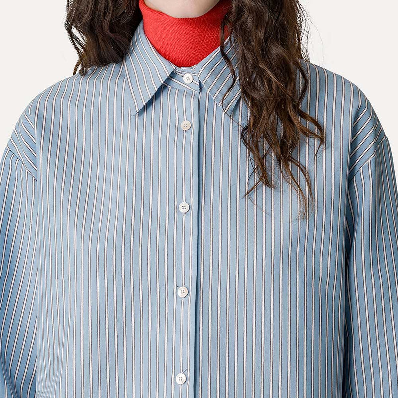 forte_forte - Chemise rayé - Bleu