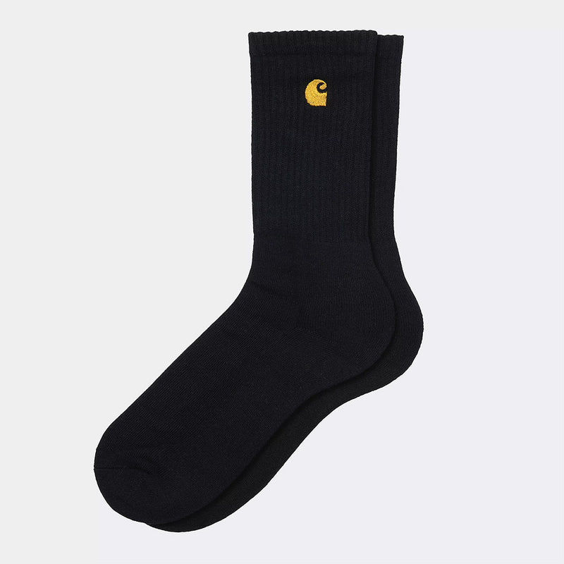 Carhartt WIP - Chaussettes Chase - Noir & Gold