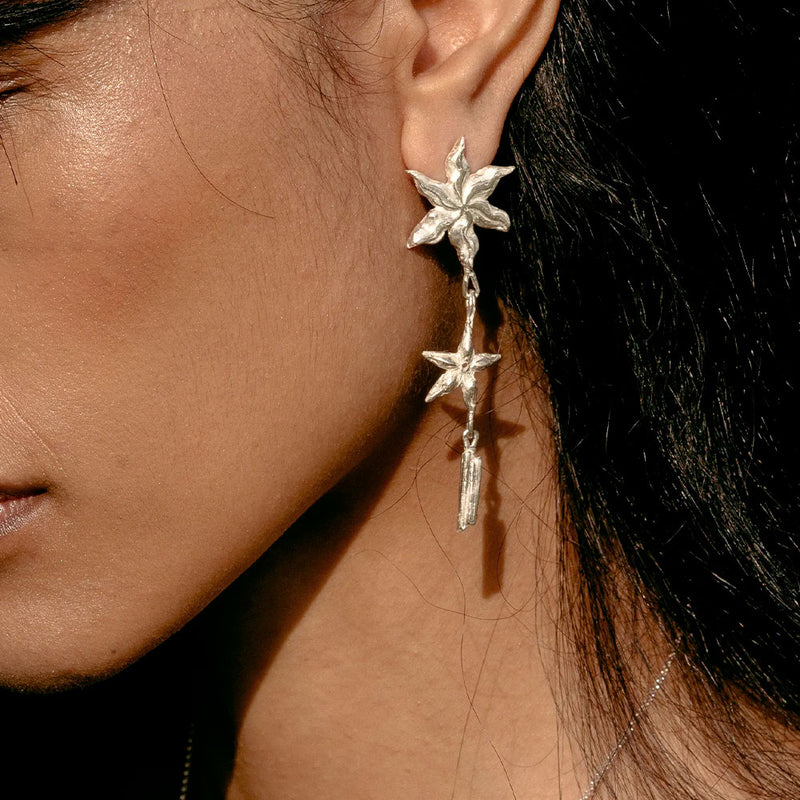 Fontennoy - Boucles d'oreilles Herbes de la Saint-Jean - Argent
