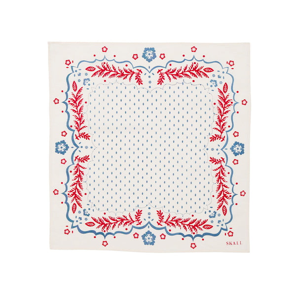 Skall Studio - Foulard Juniper - Crème/Bleu/Rouge