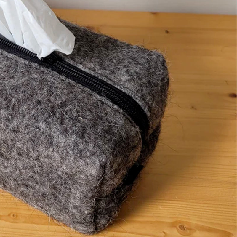 Héloise Levieux - Trousse Cube - Gris Foncé