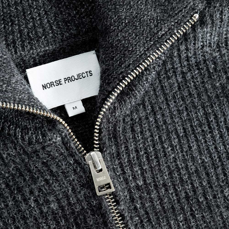 Norse Project - Veste zippée Hagen - Gris