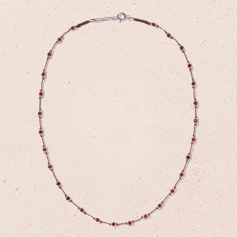 Tityaravy - Collier Lotus - Marron Machachite