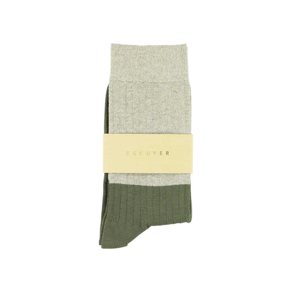 Escuyer - Chaussettes Lurex - Beige olive