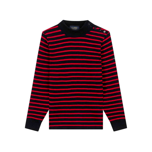 Le Minor - Pull Marin - Marine & Rouge