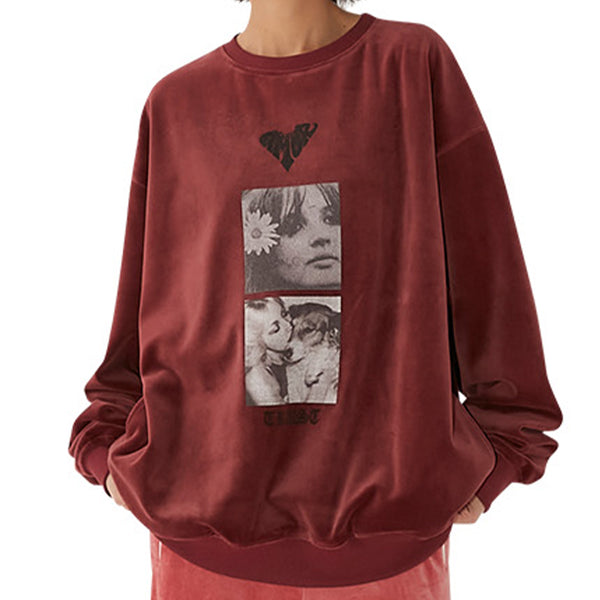 Halfway Native - Sweat Amor Velour - Bordeau