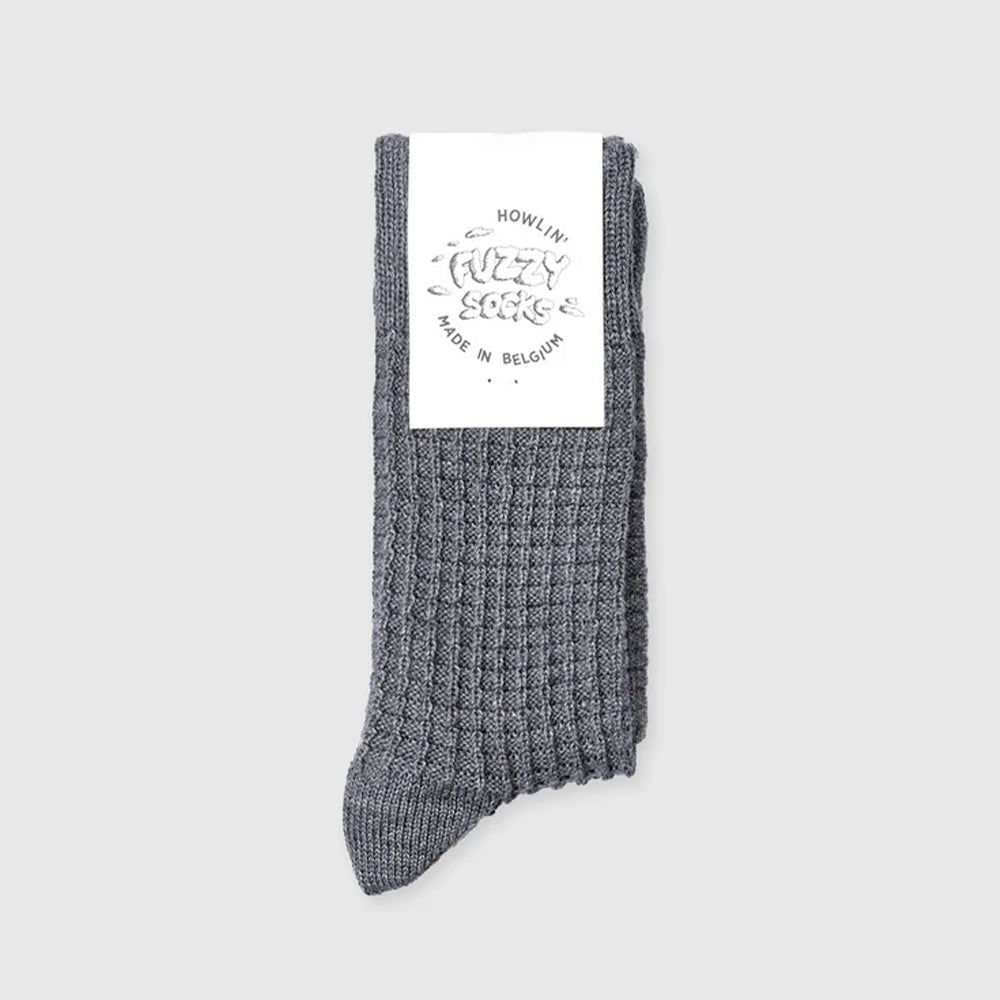 Howlin' - Fuzzy Waffle Socks - Grey