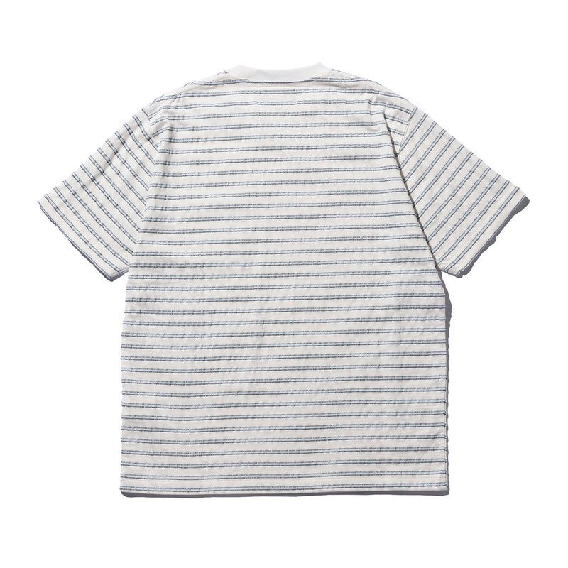 Beams Plus - T-shirt jacquard - Blanc