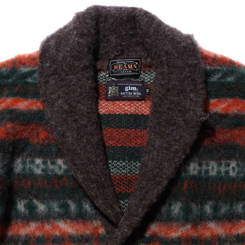 Beams Plus - Cardigan col châle Shaggy - Marron
