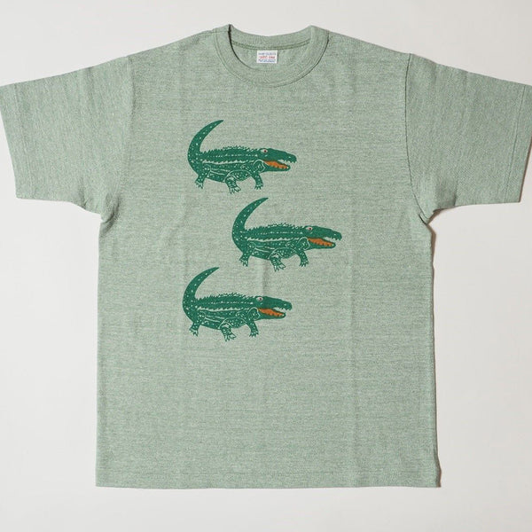 Warehouse & Co - T-shirt Crew Neck Talligator -Vert