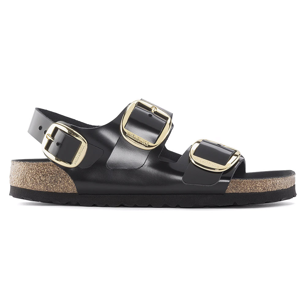 新品　Birkenstock Milano ゴールドバックル 36 23cm 黒 Birkenstock - Milano Big Buckle Sandals - Black – Merci Paris