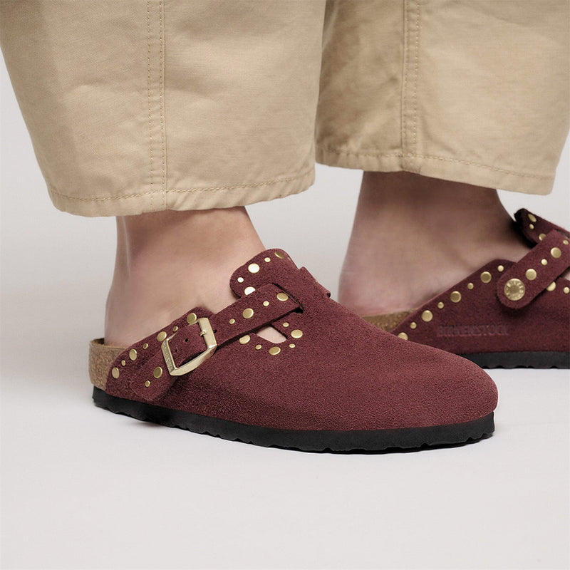 BIRKENSTOCK - Sabots Boston Rivet - Lit de pied souple - Zinfandel