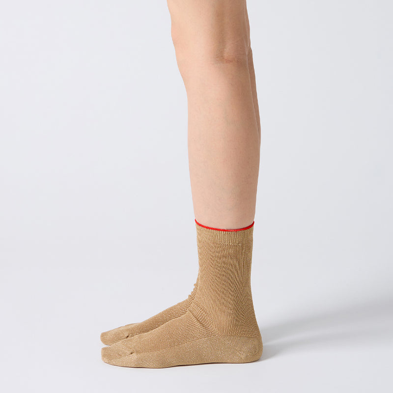 Babaco - Lot de 2 Paires de Chaussettes tiptoe - Or & Argent