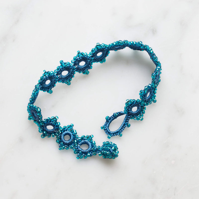 Ottomania - Bracelet crochet Daisy - Turquoise