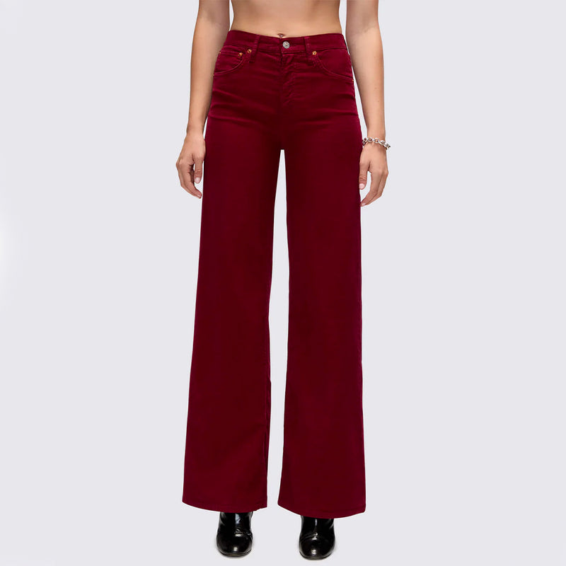 RE/DONE - Jeans High Rise Wid - Rouge Betterave
