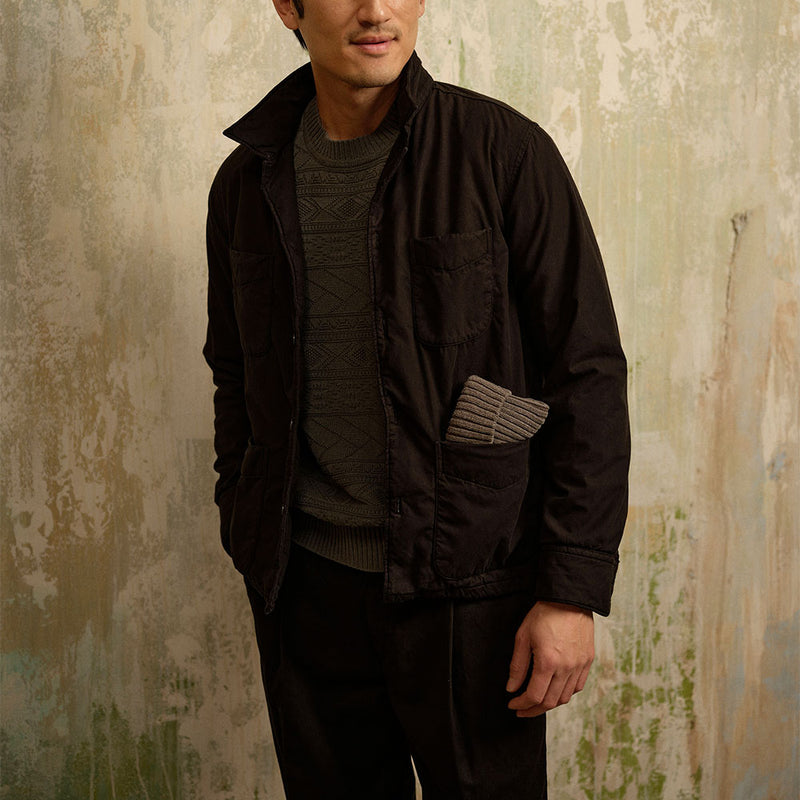 Save Khaki United - Veste Poplin Camp - Noir