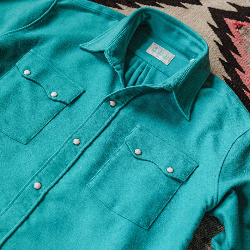 Wythe - Chemise Moleskine Pearlsnap - Turquoise